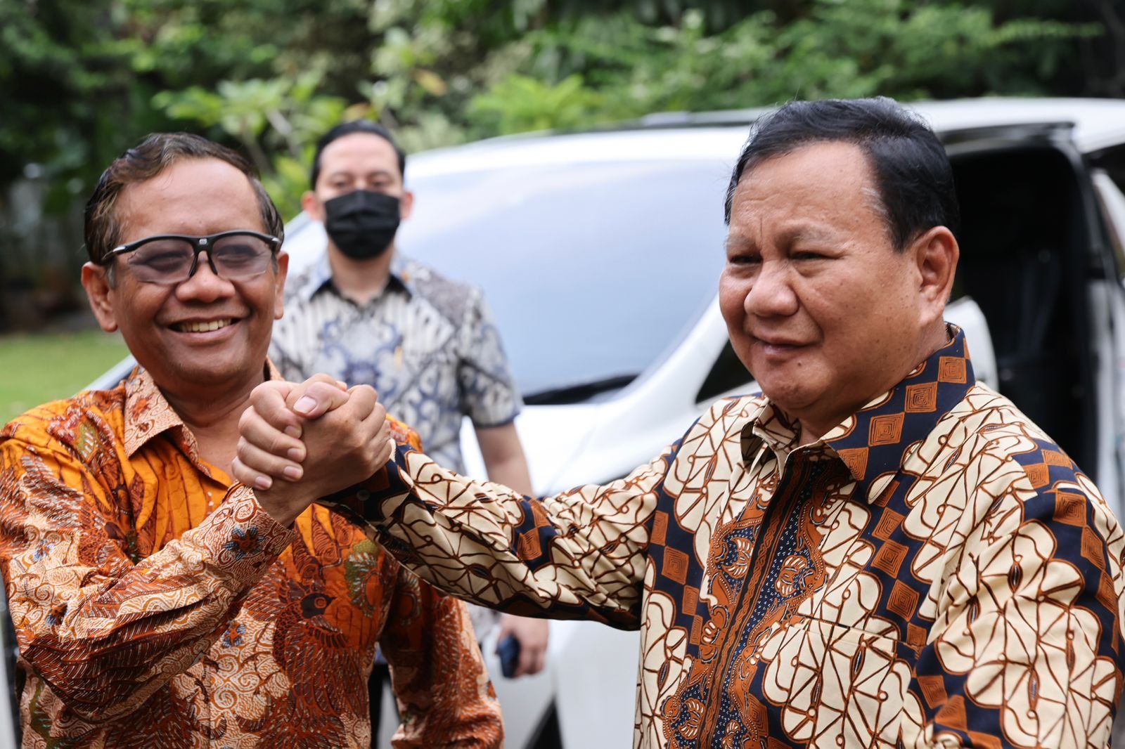 Prabowo Silaturahmi ke Mahfud MD dan Muhadjir Effendy