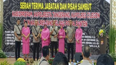 Polda Banten Lantik Kabid Propam dan Tiga Kapolres Baru