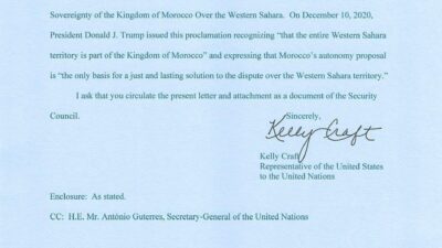 AS Akui Kedaulatan Maroko atas Sahara Barat