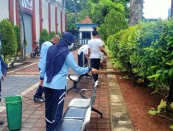 CPNS Lapas Rangkasbitung Bersihkan Jalan Protokol Lebak