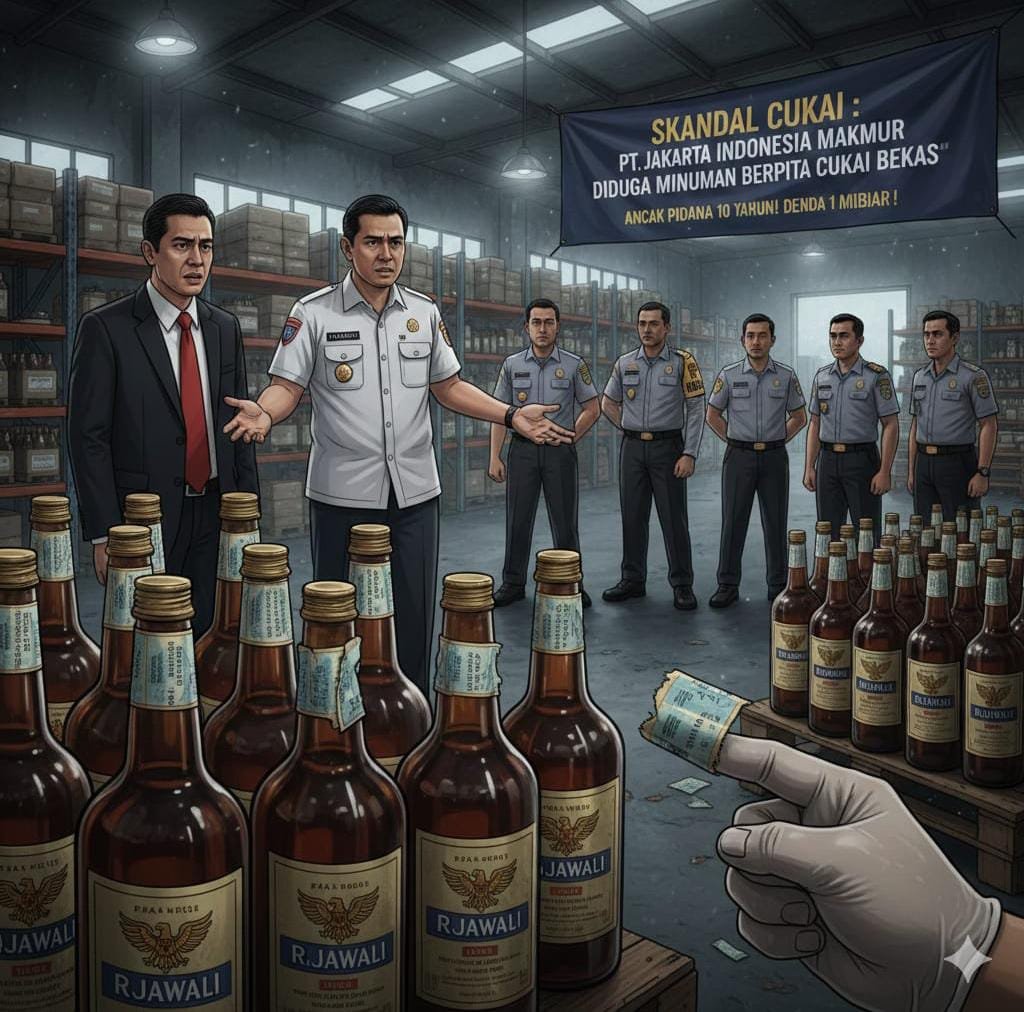 PT Jakarta Indonesia Makmur Diduga Edarkan Minuman dengan Pita Cukai Bekas