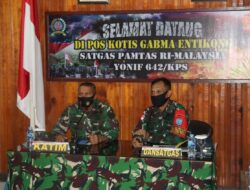 Tim Ster TNI Tinjau Kegiatan Binter Satgas Yonif 642 Kapuas