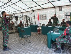 Satgasrat Brigif R-9/DY Kostrad Simulasikan Sidang Pertempuran