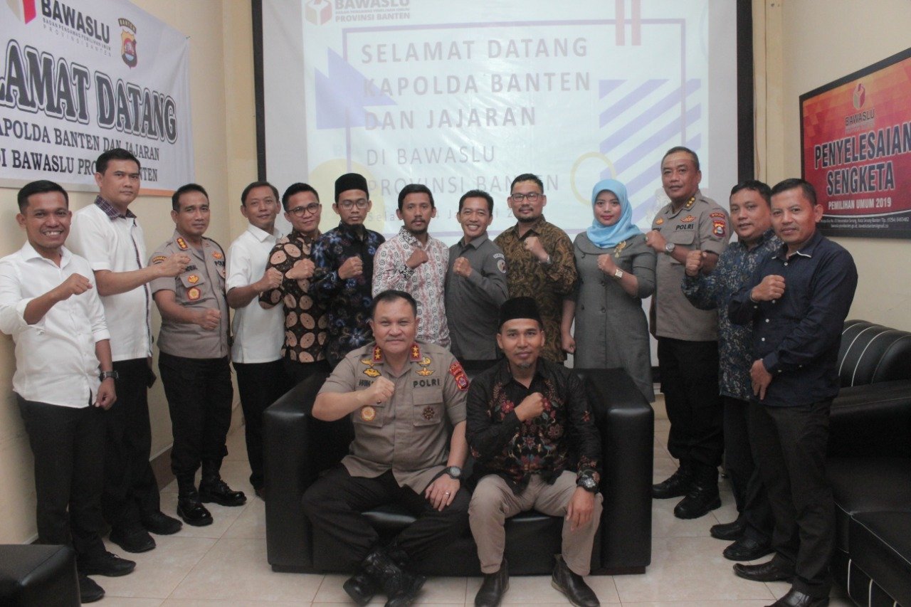 Kapolda Banten Silaturahmi ke Bawaslu untuk Perkuat Sinergitas