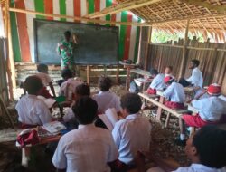 Tanamkan Nilai Pancasila Dini, Satgas Yonif 126/KC Sosokkan Wawasan Kebangsaan