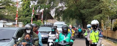 Satlantas Polres Serang Kota Tertibkan Parkir Liar di Banten