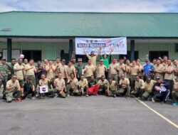 Sambut HUT TNI ke-77, Kodim 1714 Puncak Jaya Gelar Senam Bersama