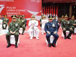 Mabes TNI Ikuti Upacara Penurunan Bendera Merah Putih Secara Virtual
