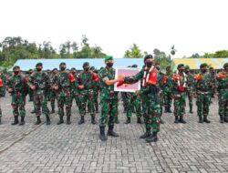 Danbrigif 24/Bulungan Cakti Pimpin Penyambutan Purna Tugas Satgas Yonif Raider 613/Raja Alam