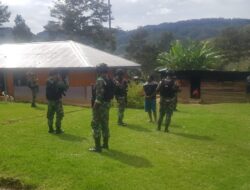 Satgas Kodim Yalimo Yonif RK 751/VJS Anjangsana Tokoh Wilayah Binaan Pererat Silaturahmi