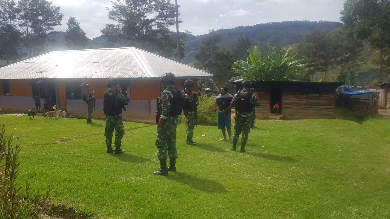 Satgas Kodim Yalimo Yonif RK 751/VJS Anjangsana Tokoh Wilayah Binaan Pererat Silaturahmi