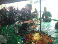 Dirgahayu ke-56 Satgas Pamtas Yonif 125/Simbisa Syukuran di Tapal Batas