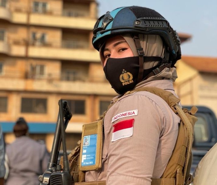 Brigadir Iis Polwan Cantik Polda Banten Jadi Pasukan Perdamaian Afrika Tengah