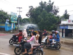 Polres Kota Percepat Penanganan Covid-19 dengan Himbauan dan Penyemprotan Disinfektan