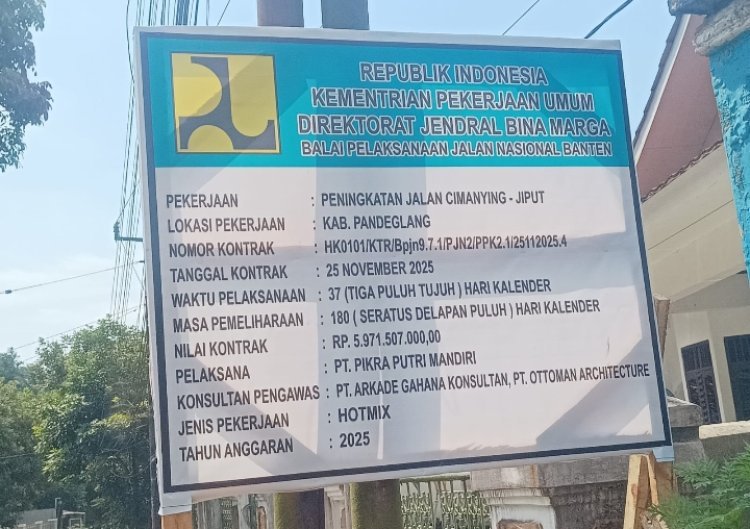 Kontraktor Proyek Jalan Cimanying-Jiput Rp5,9 M Diindikasi Abaikan K3 dan Asal Jadi
