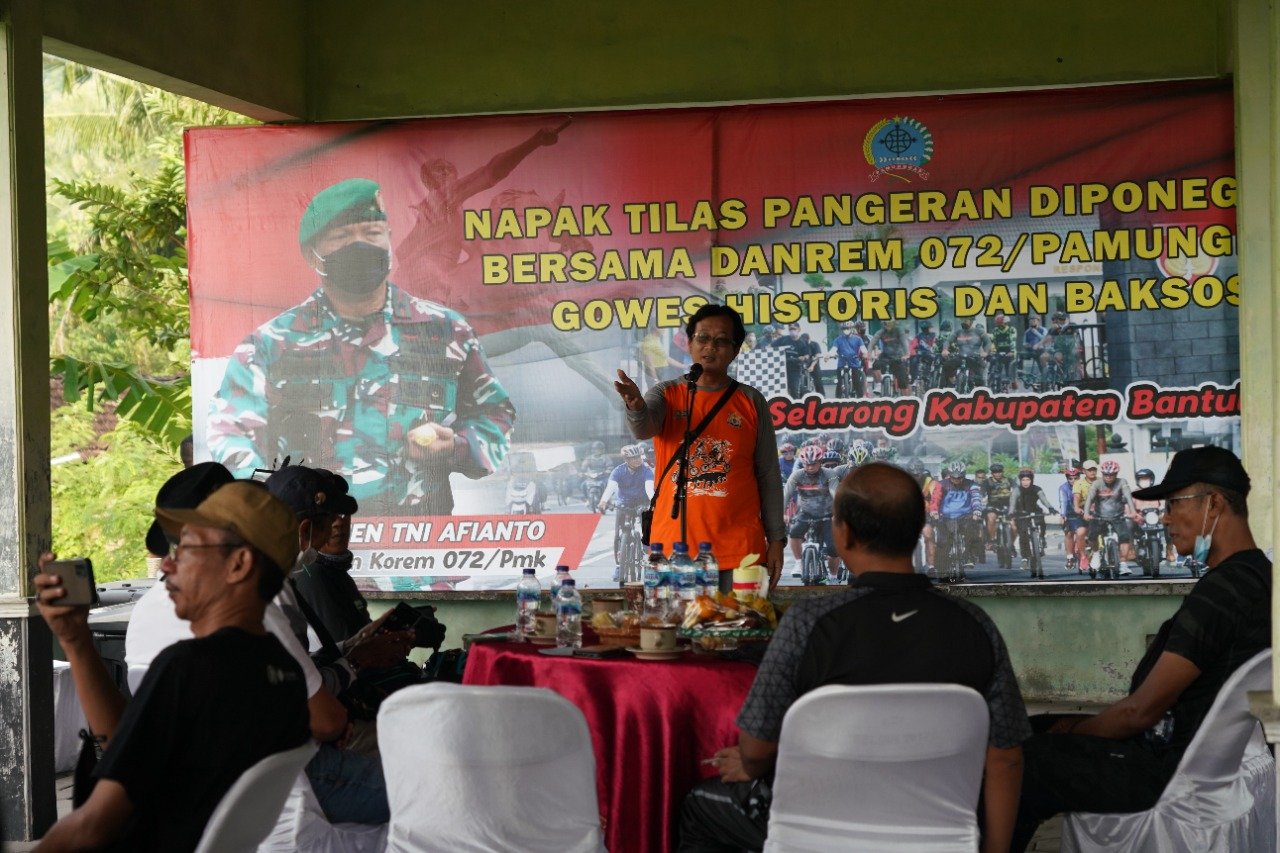 Gowes Sejarah dan Bakti Sosial Korem 072/Pamungkas di Goa Selarong