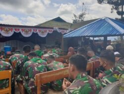 Satgas Pamrahwan Yonif RK 751/VJS dan Masyarakat Rayakan HUT Batalyon di Pegunungan Tengah Papua