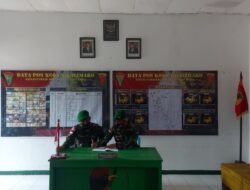 Serah Terima Pos Satgas Pamtas RI-PNG Yonif 125/Simbisa ke Yonif 611/Awang Long