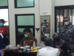 Satpolair Polres Serang Awasi Prokes saat Vaksinasi Hari Perhubungan Nasional