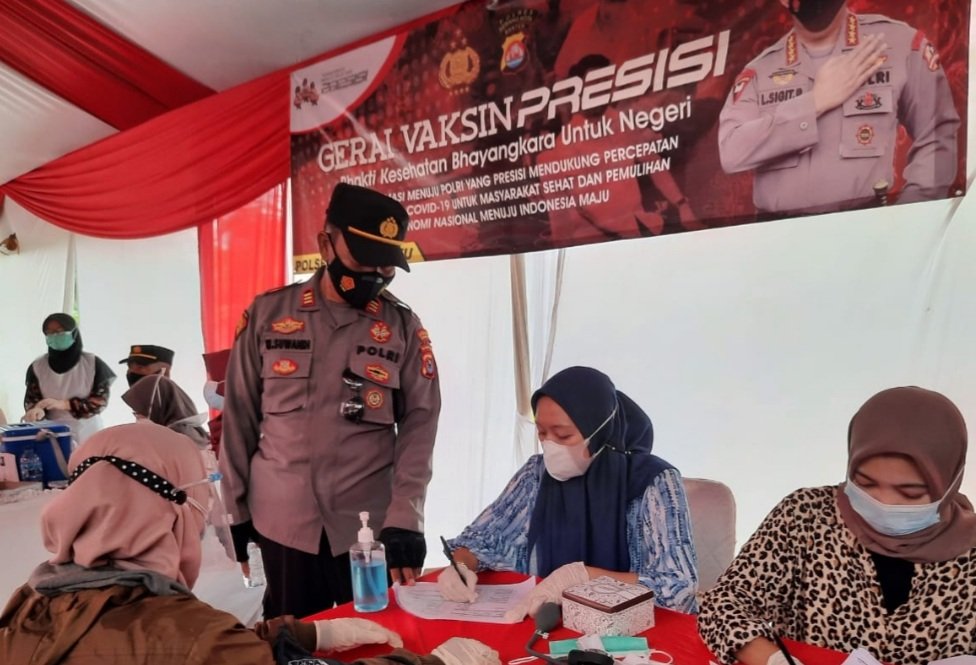 Polsek Kramatwatu Gelar Vaksinasi Presisi di PT SGPJB Serang