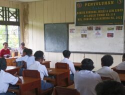 Peduli Generasi Penerus, Satgas TMMD-114 Sosialisasi Bahaya Narkoba Miras dan Lem Aibon kepada Pelajar