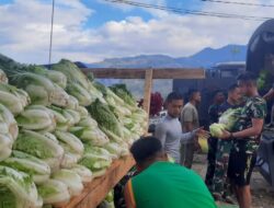 Yonif R 321/GT Borong Hasil Bumi Papua untuk Penuhi Kebutuhan Pangan Freeport