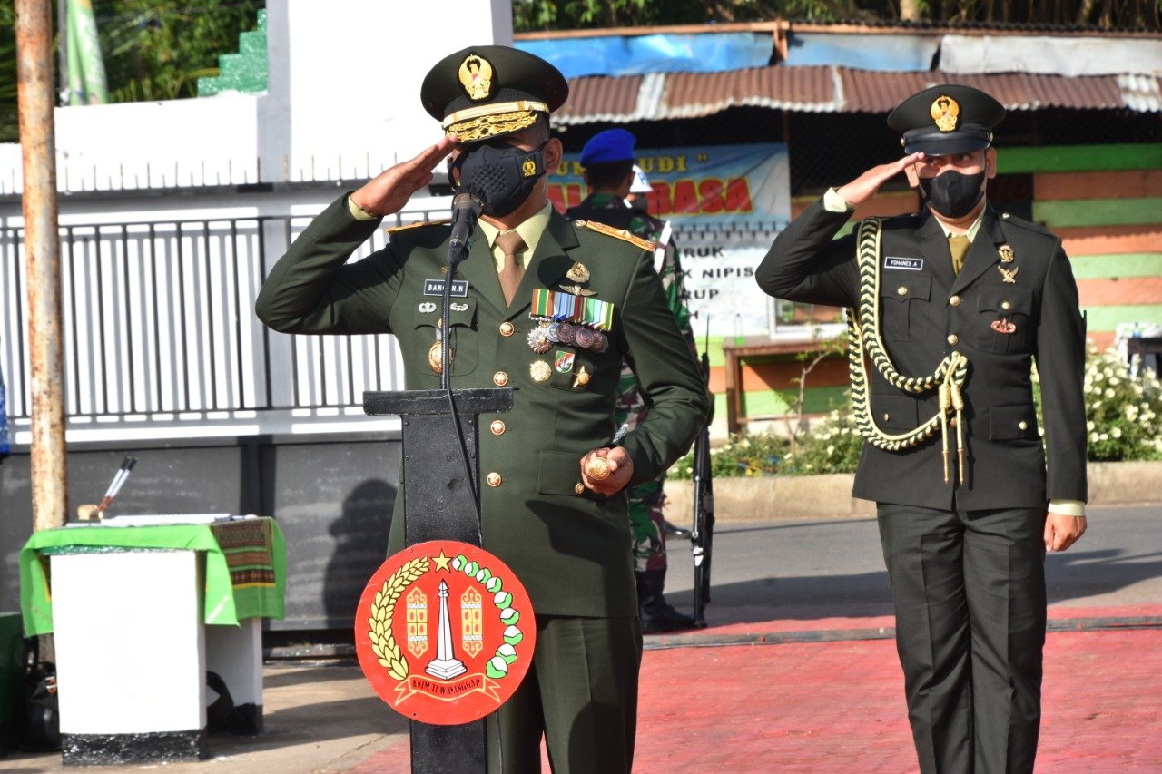 Danrem 174 Merauke Pimpin Ziarah Nasional HUT ke-76 TNI
