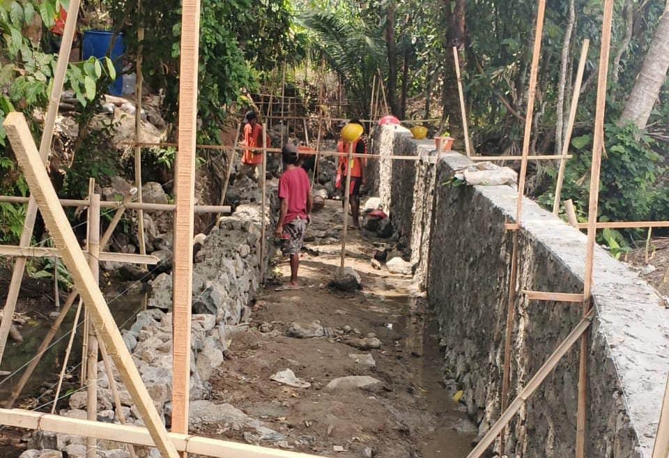 Proyek Irigasi Cisangu Lebak Misterius, Plang Informasi Hilang Diduga Asal Jadi