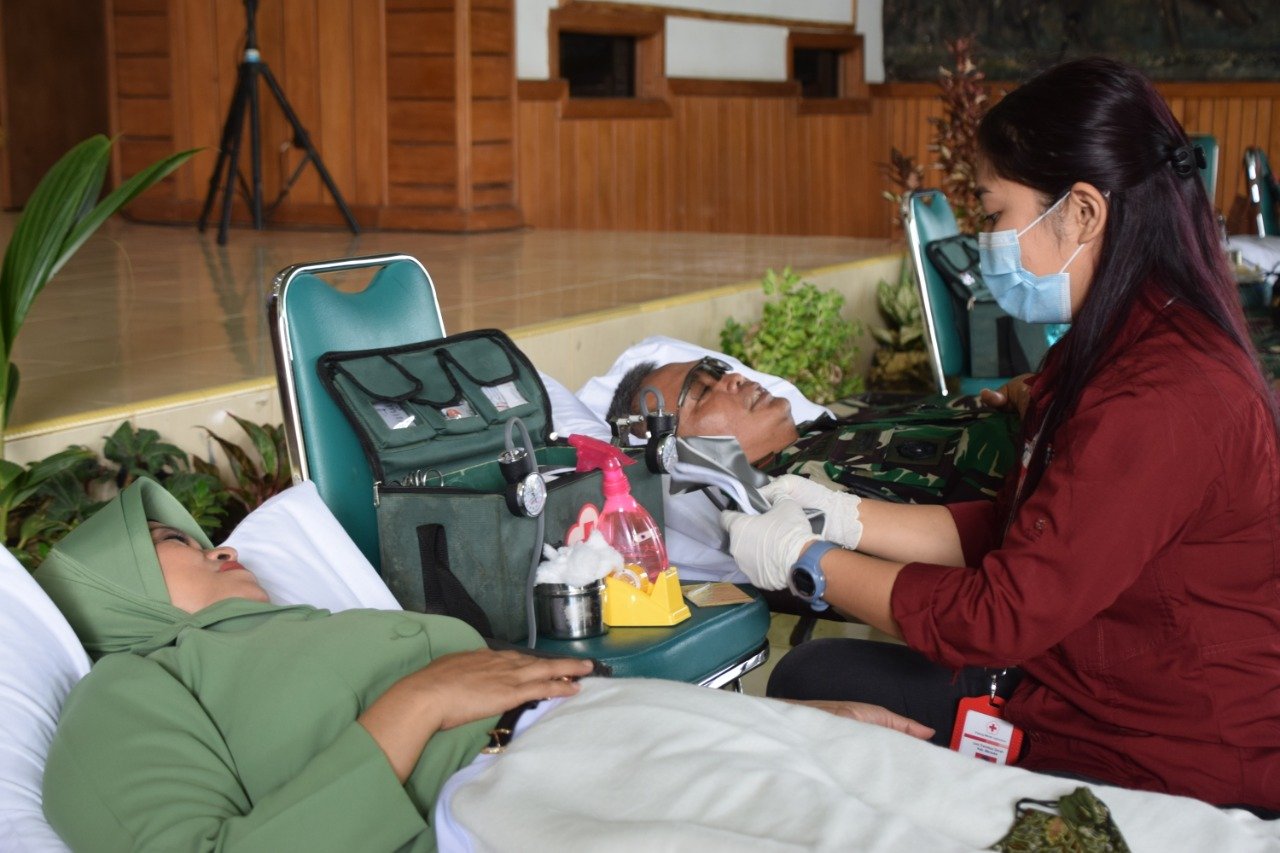 Korem 174/ATW Sumbangkan 124 Kantong Darah untuk Bantu Masyarakat Merauke