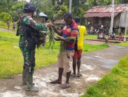 Satgas Kodim Yalimo Yonif RK 751/VJS Pererat Silaturahmi dengan Tokoh Pemuda dan Warga