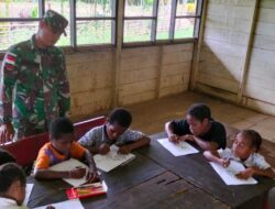 Tingkatkan Kreativitas Anak Perbatasan, Satgas Yonif 126/KC Gelar Lomba Mewarnai