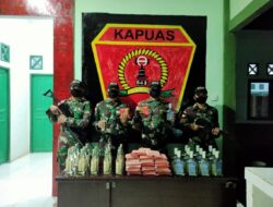 Satgas Yonif 642 Gagalkan Penyelundupan Miras dan Sosis Ilegal di Perbatasan