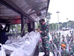 Panglima TNI Tinjau Vaksinasi Massal dan Dapur Lapangan Marinir GBK
