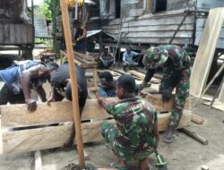 Satgas TMMD Reg Ke-114 Kodim 1710/Mimika Bantu Warga Lokal yang Berduka