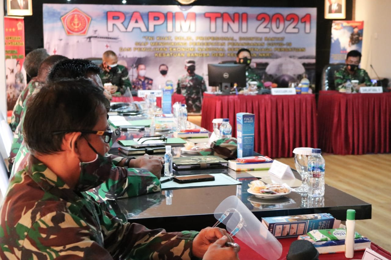 Pangkogabwilhan I Ikuti Rapim TNI Secara Virtual