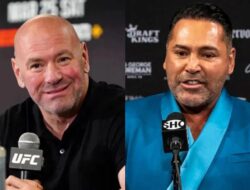 Dana White di sini untuk membela Oscar De La Hoya, yang memiliki luka yang bernilai $23 juta.