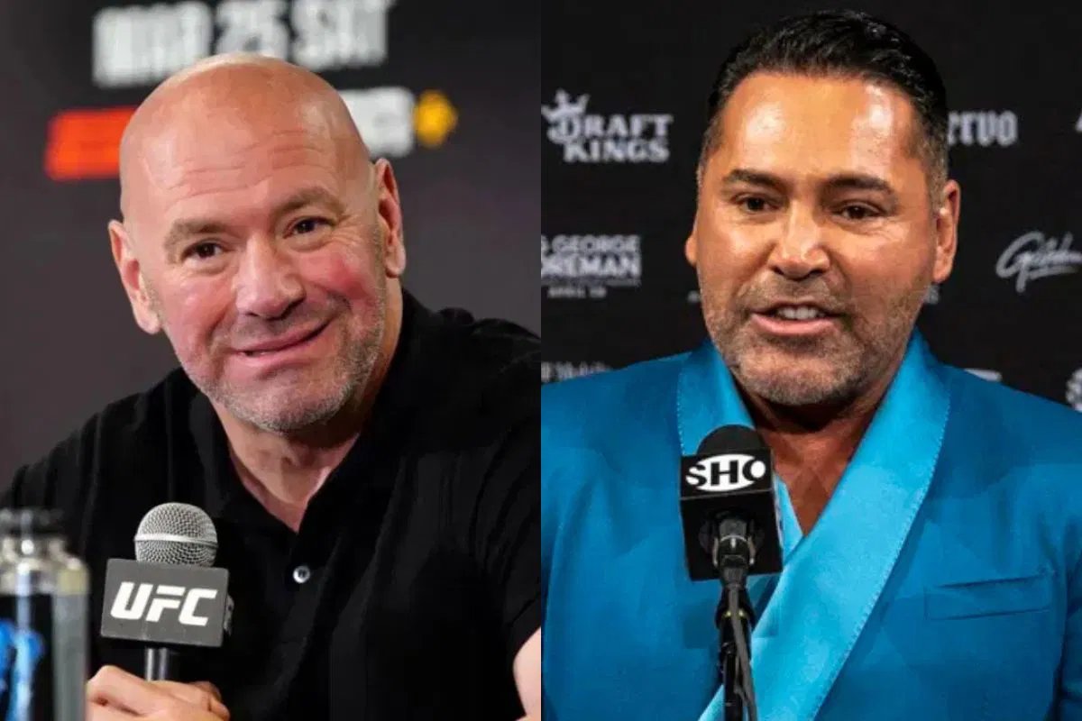 Dana White di sini untuk membela Oscar De La Hoya, yang memiliki luka yang bernilai $23 juta.