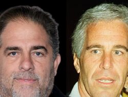 Sutradara Brett Latner, yang ditayangkan di TV Merlin, difoto duduk di sofa bersama Jeffrey Einstein dan wanita lainnya