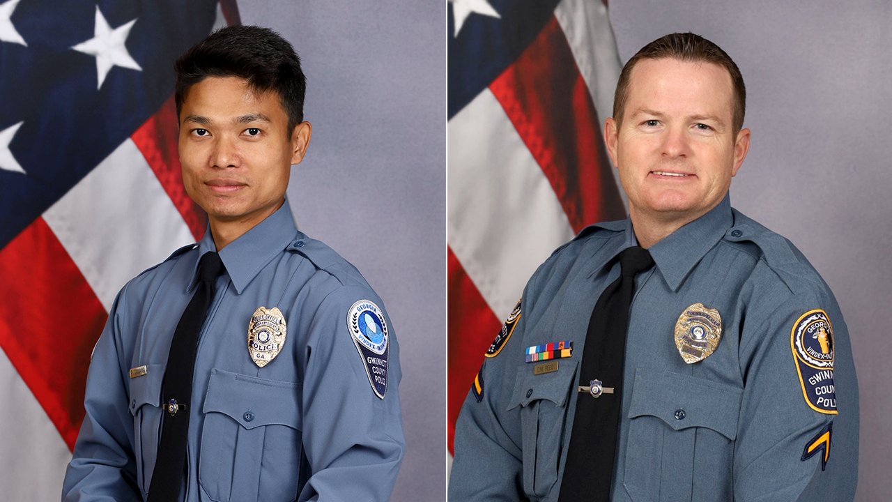 Seorang polisi tewas dan seorang polisi lainnya terluka parah akibat tembakan di sebuah kamar hotel di Georgia.