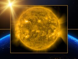 Saat bintang hitam yang tak stabil kembali ke Bumi, matahari melepaskan sinar matahari besar.