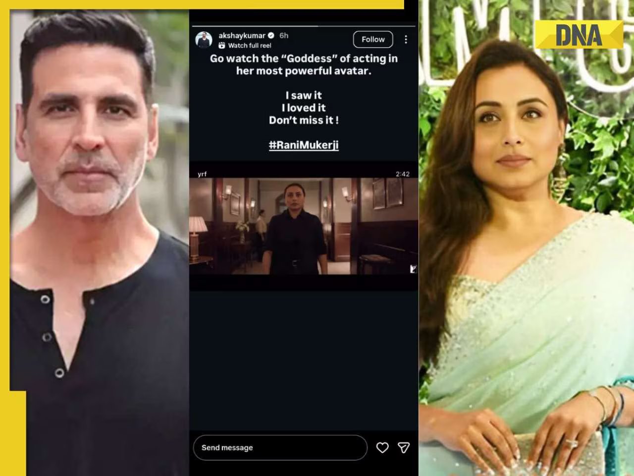 Akshay Kumar mendorong Rani Mukerji, memuji perannya dalam film Mardaani 3 dan menggambarkan aktris ini sebagai Mhairat...