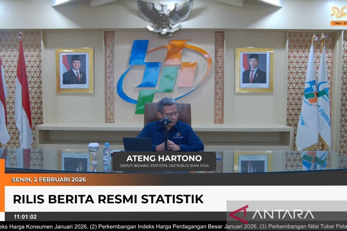 Indonesia memiliki tingkat pertumbuhan tahunan 3,55% pada Januari 2026