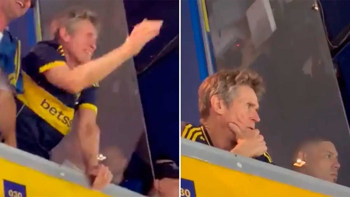 Video: Aktor William Dafoe berteriak pada Lautarro Branco di stadion kotak gula dan berkilau seperti penggemar